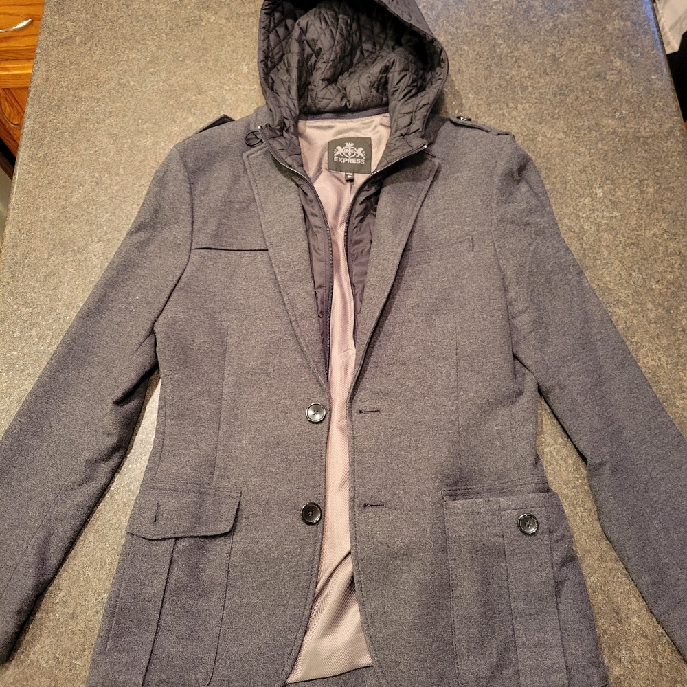 Express, XS, Charcoal Grey Coat